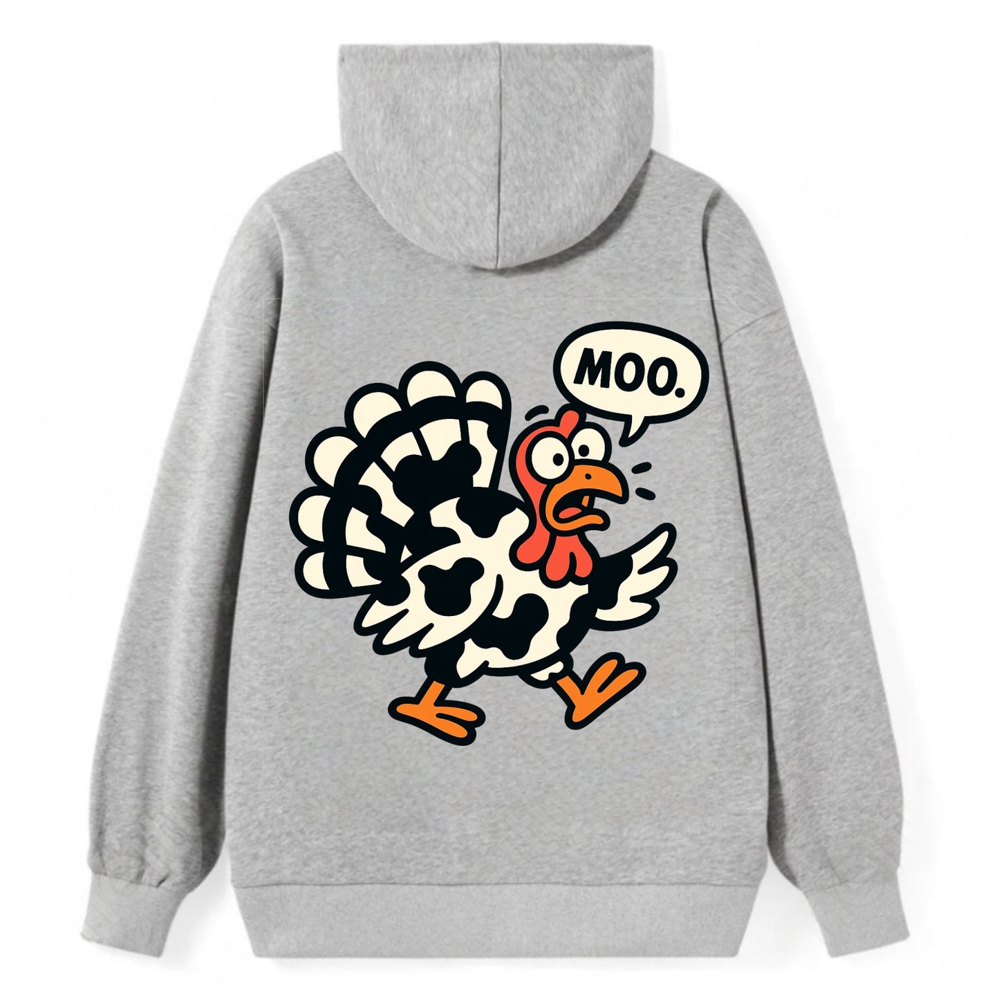 Mooing Turkey - Classic Pullover Hoodie - Grey