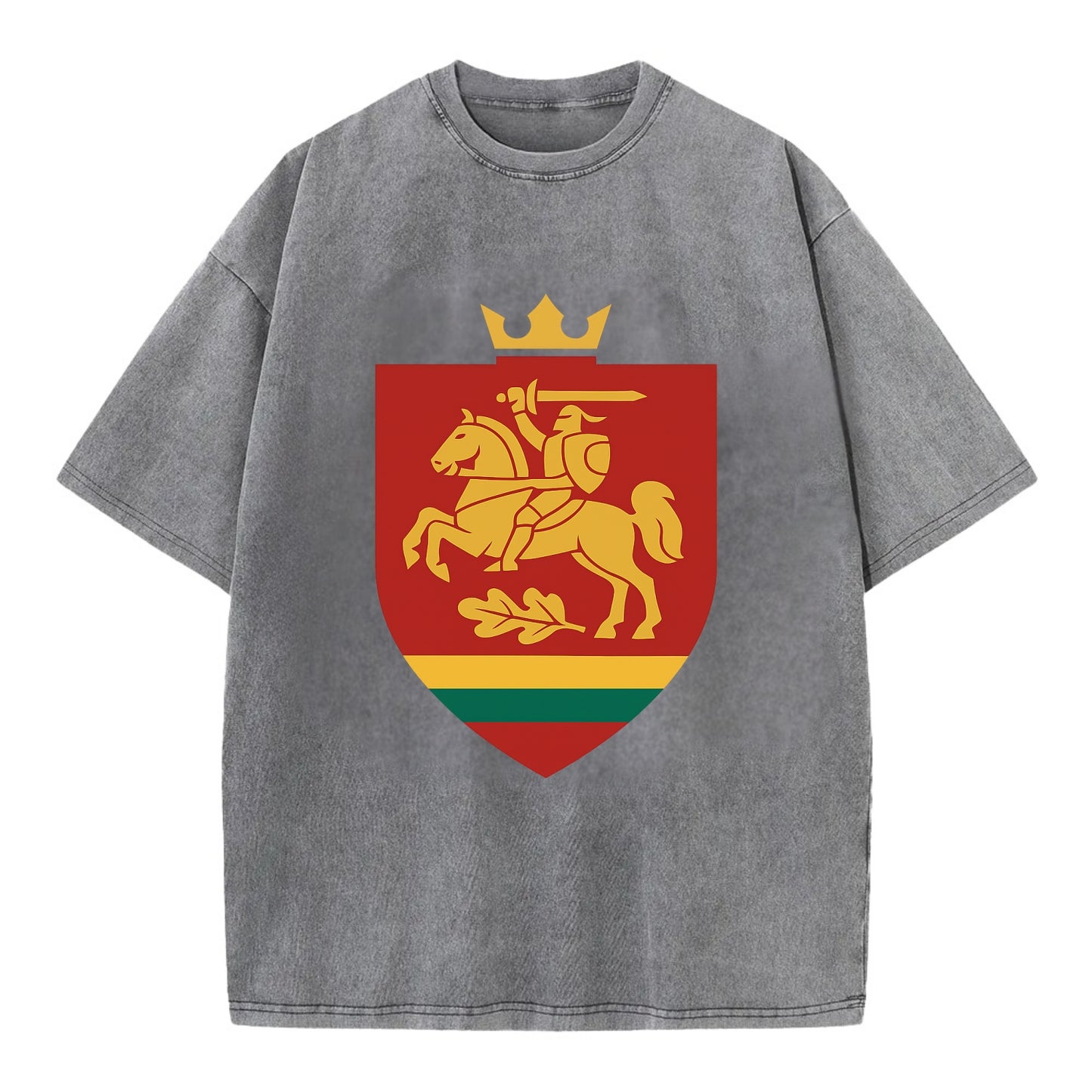 Lithuania Royal Logo  - Vintage T-shirt - Grey