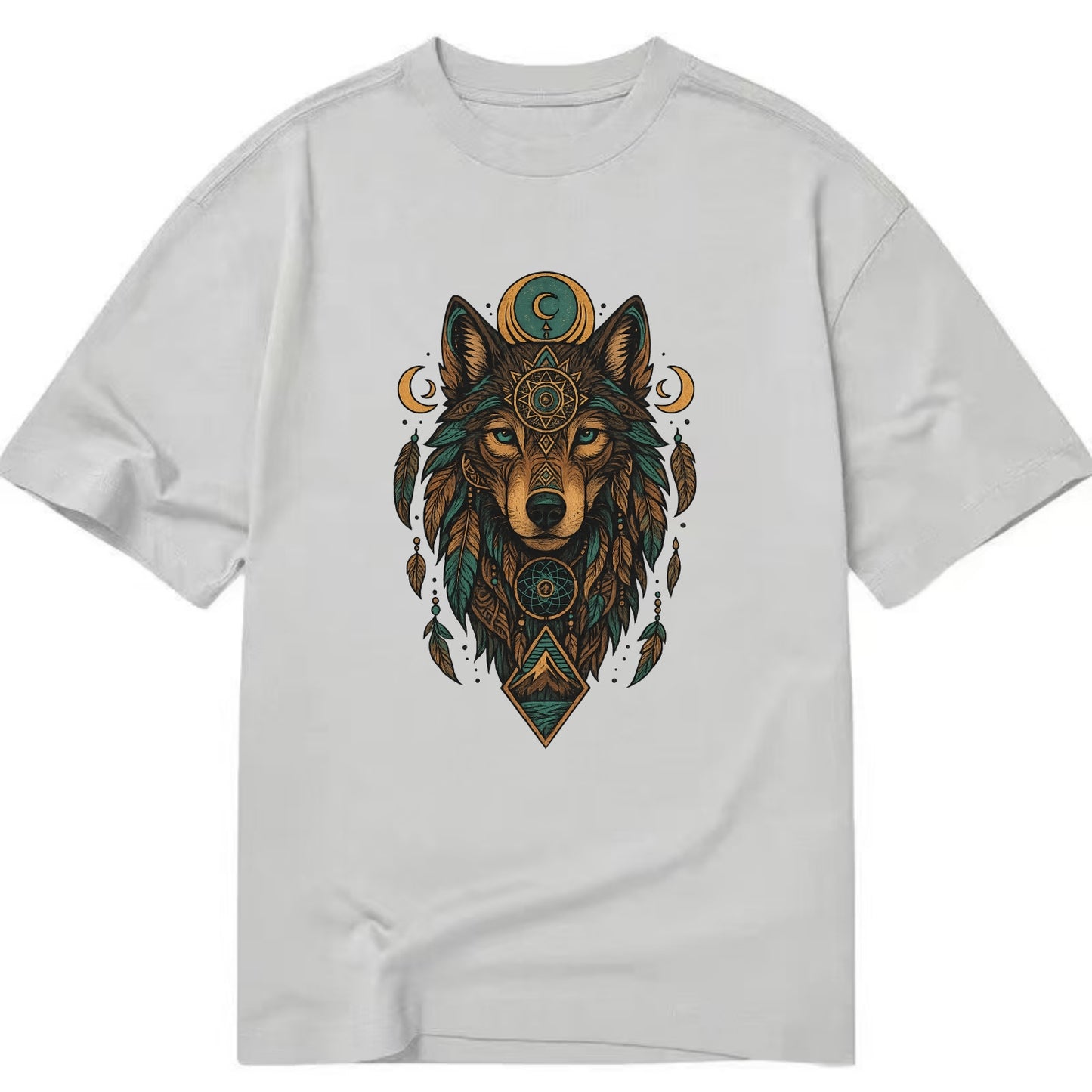 Retro 80s Wolf  - Classic T-shirt - Grey