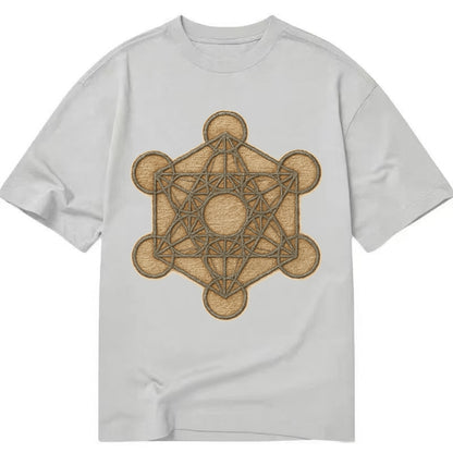 Metatron's Cube  - Classic T-shirt - Grey