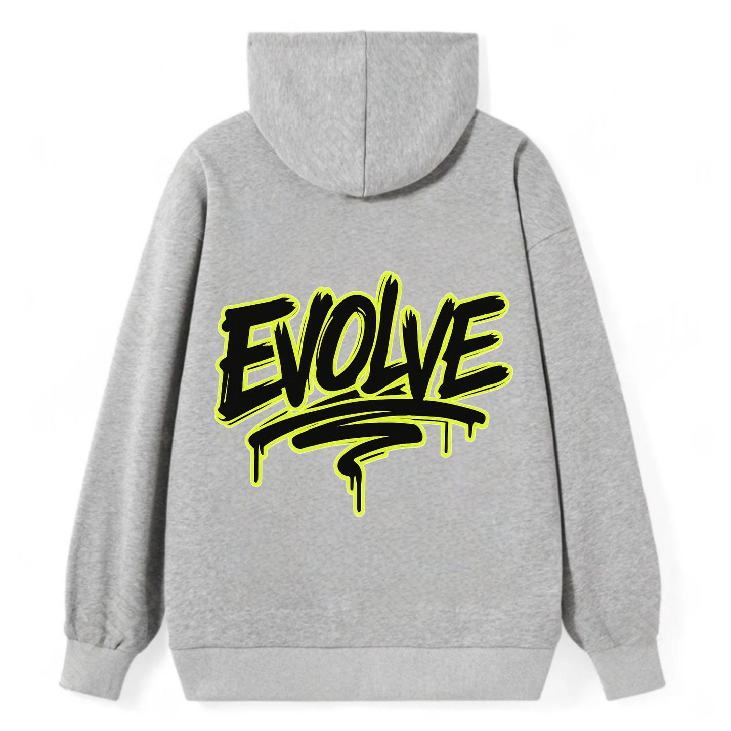 Bold typography design - "EVOLVE" - changing, becoming better - Classic Pullover Hoodie - Grey