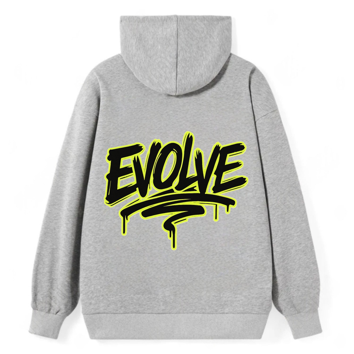 Bold typography design - "EVOLVE" - changing, becoming better - Classic Pullover Hoodie - Grey