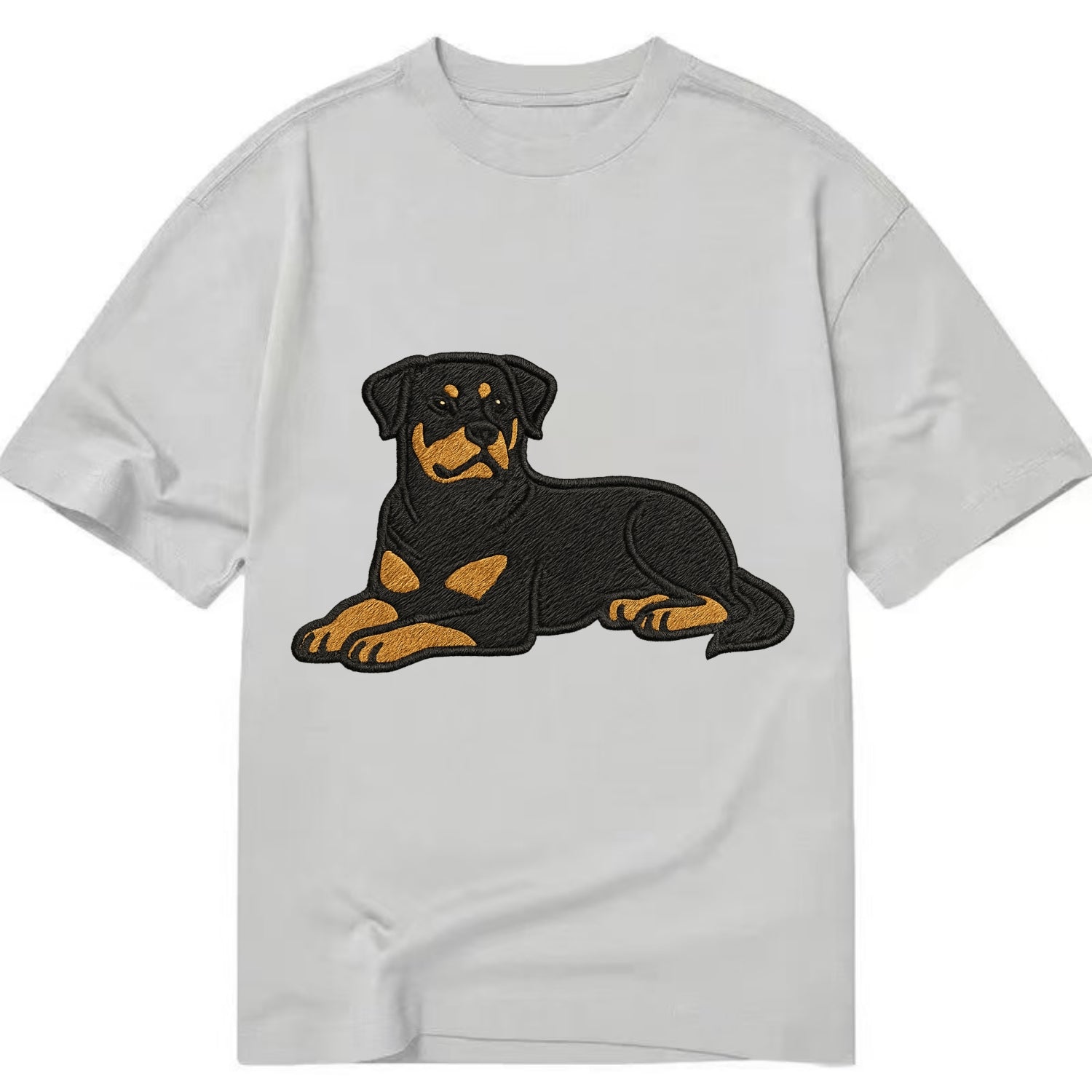 Rottweiler - Black and tan relaxed lying Classic T-shirt - Grey