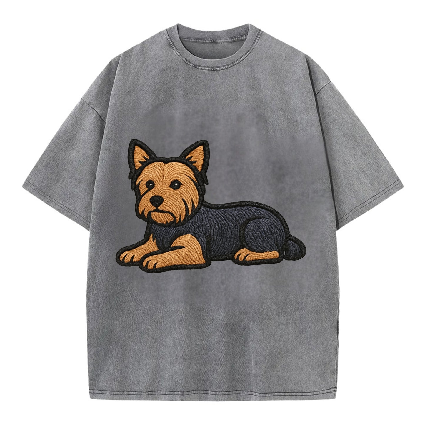 Yorkshire Terrier - Blue and tan relaxed Vintage T-shirt - Grey