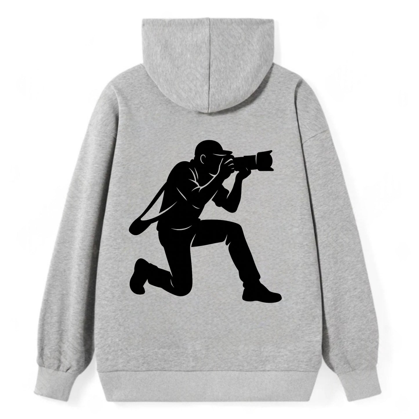 Photographer capturing perfect shot - Classic Pullover Hoodie - Grey