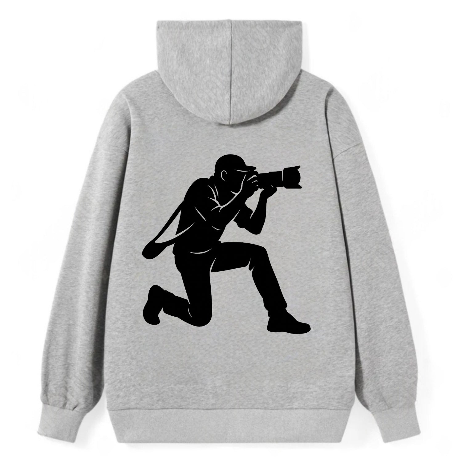 Photographer capturing perfect shot - Classic Pullover Hoodie - Grey