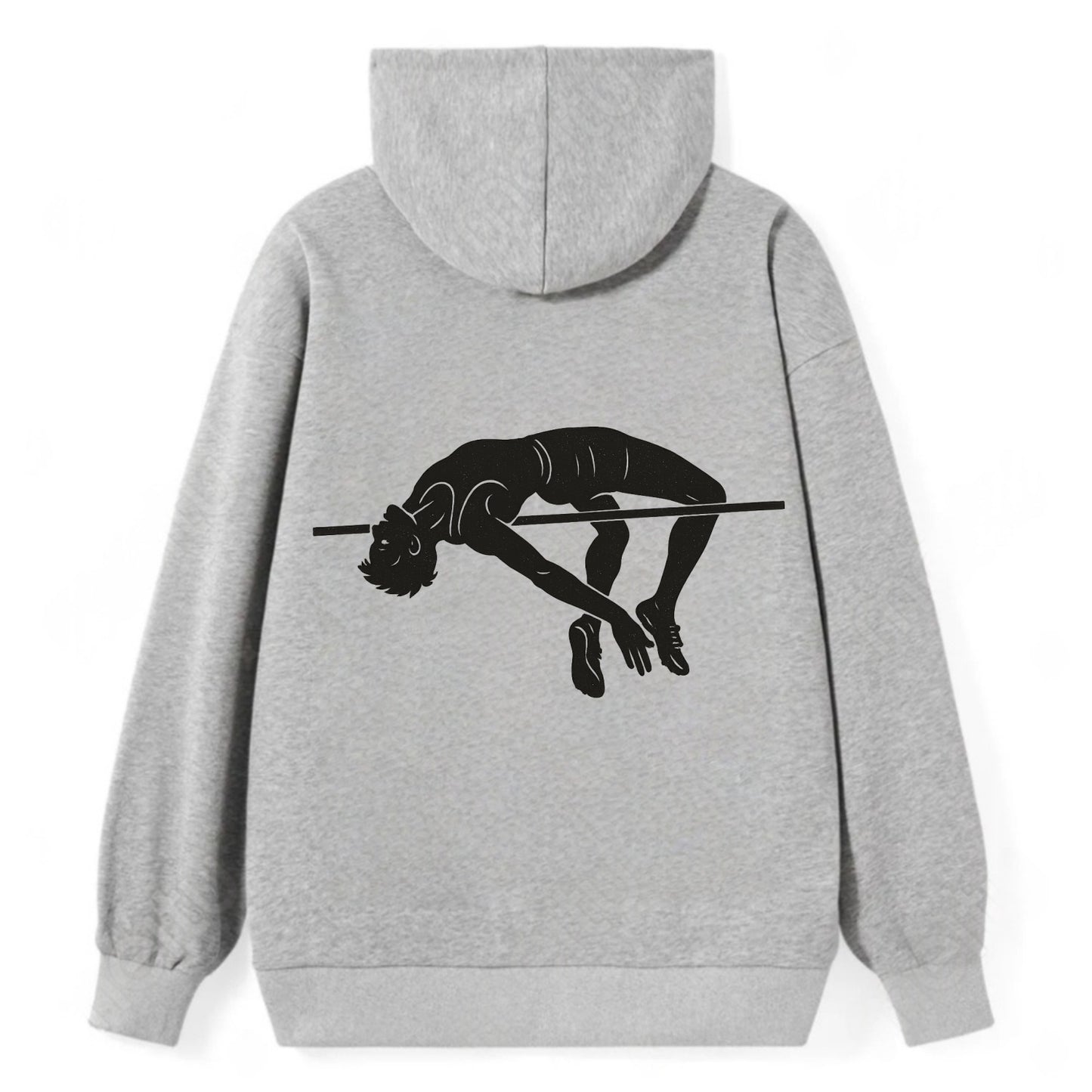 High jumper arching over bar - Classic Pullover Hoodie - Grey