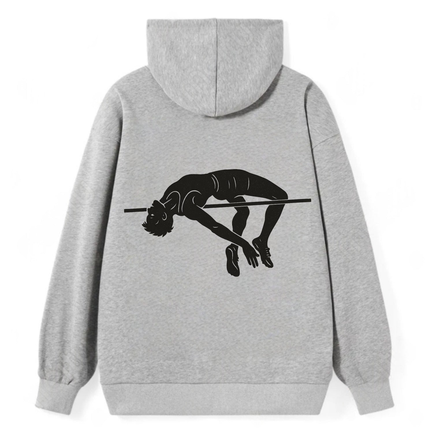 High jumper arching over bar - Classic Pullover Hoodie - Grey
