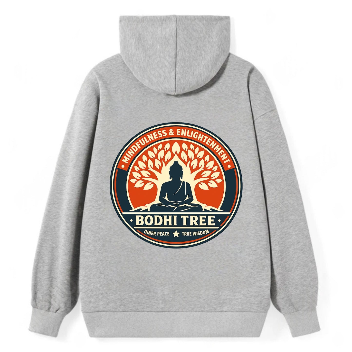 Zen Harmony Emblem - Classic Pullover Hoodie - Grey