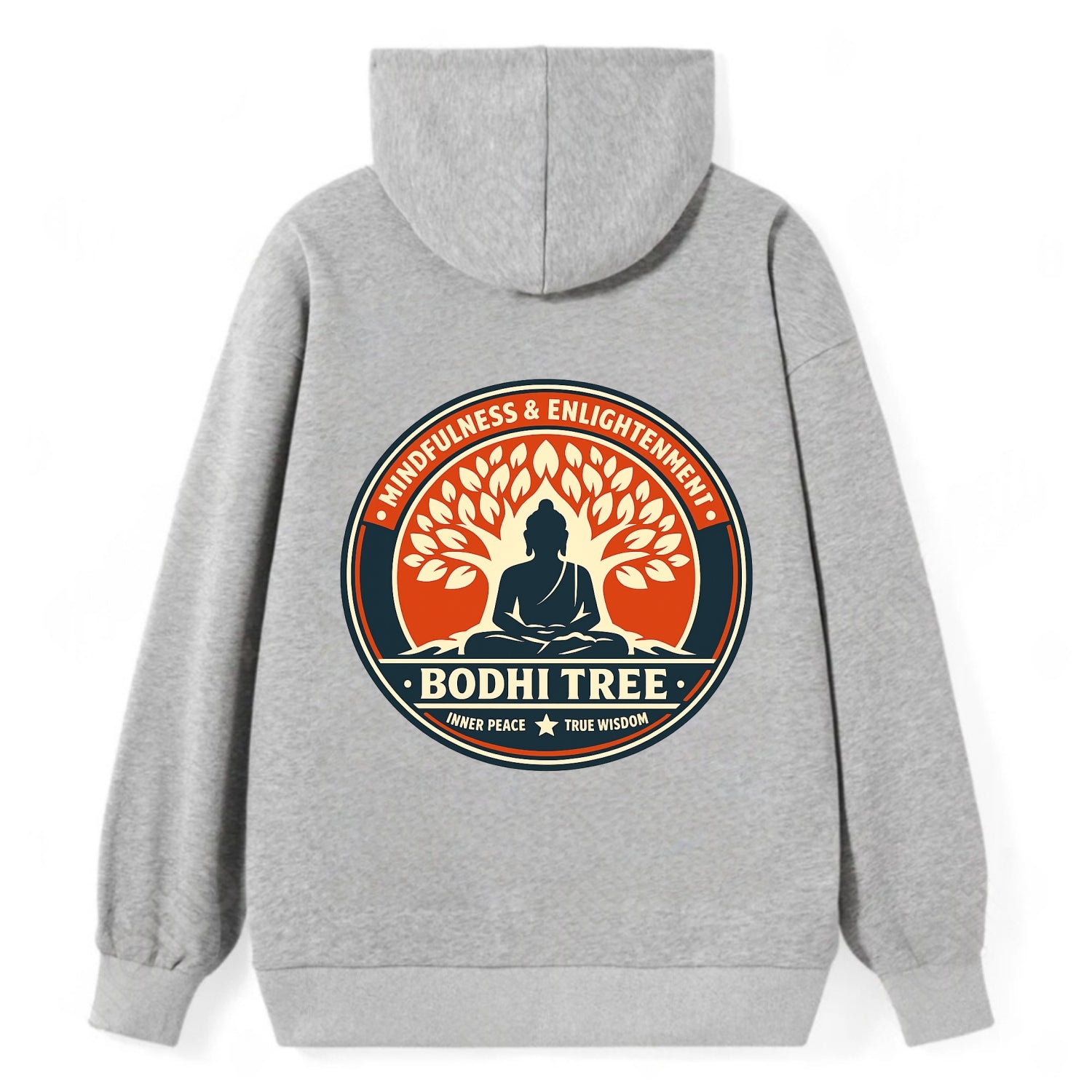 Zen Harmony Emblem - Classic Pullover Hoodie - Grey