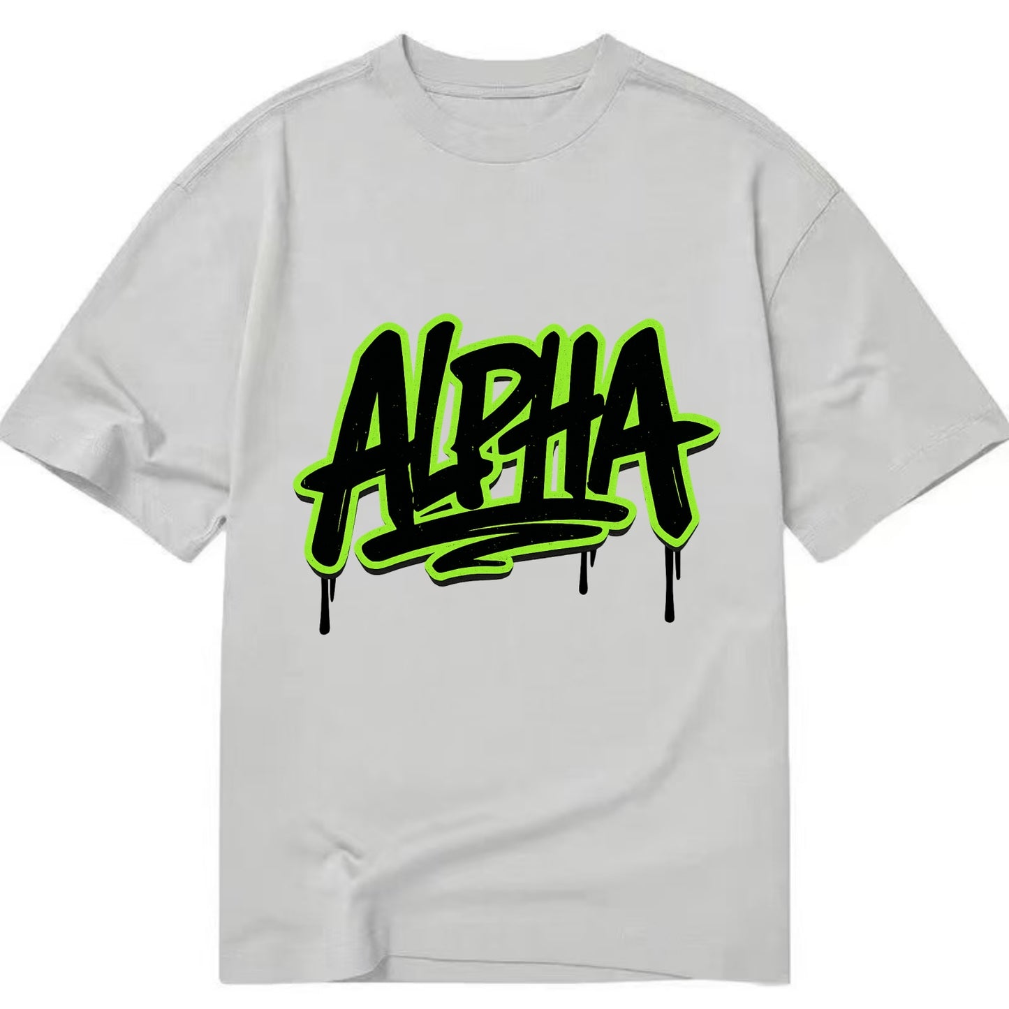 Bold typography design - "ALPHA" - leader of the pack - Classic T-shirt - Grey
