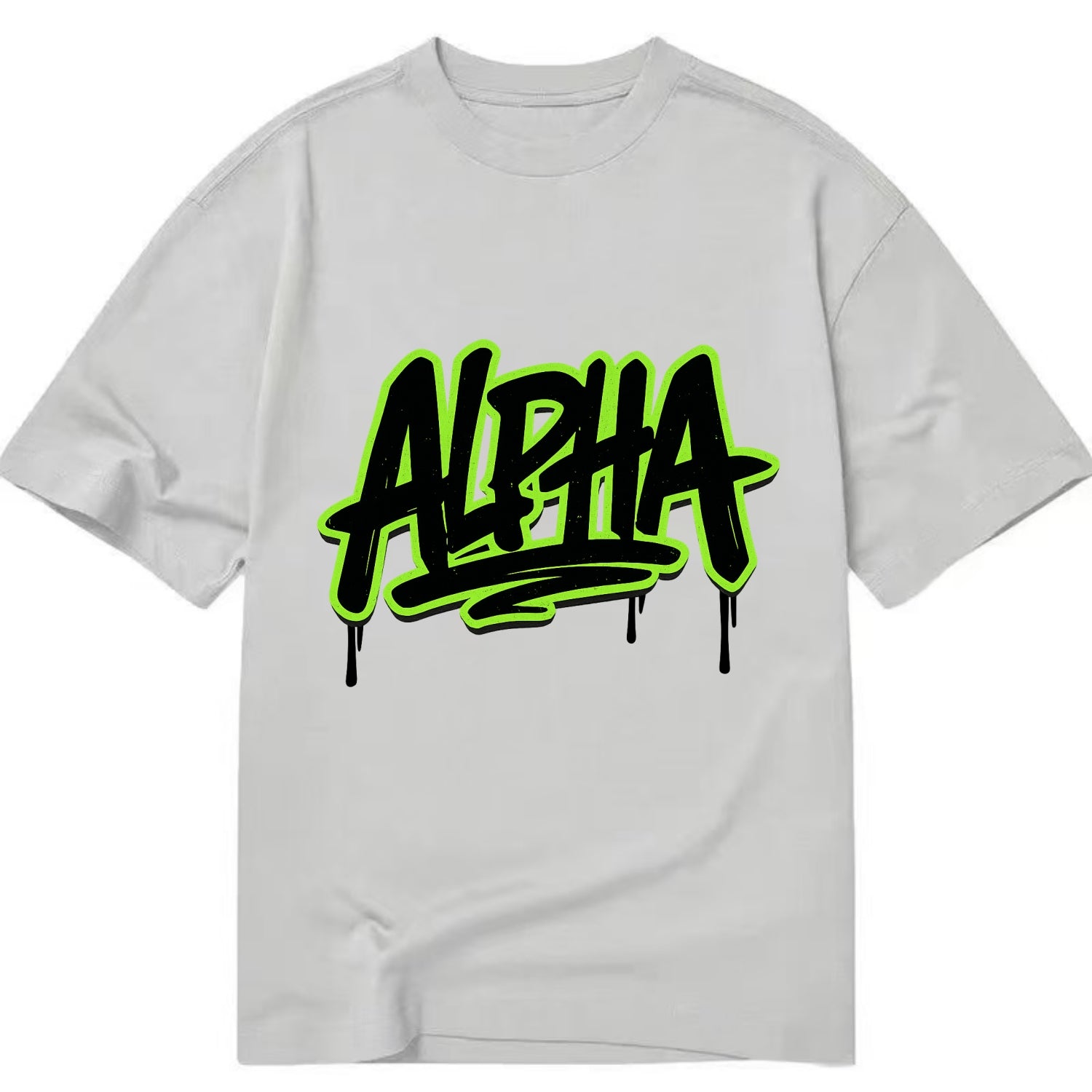 Bold typography design - "ALPHA" - leader of the pack - Classic T-shirt - Grey
