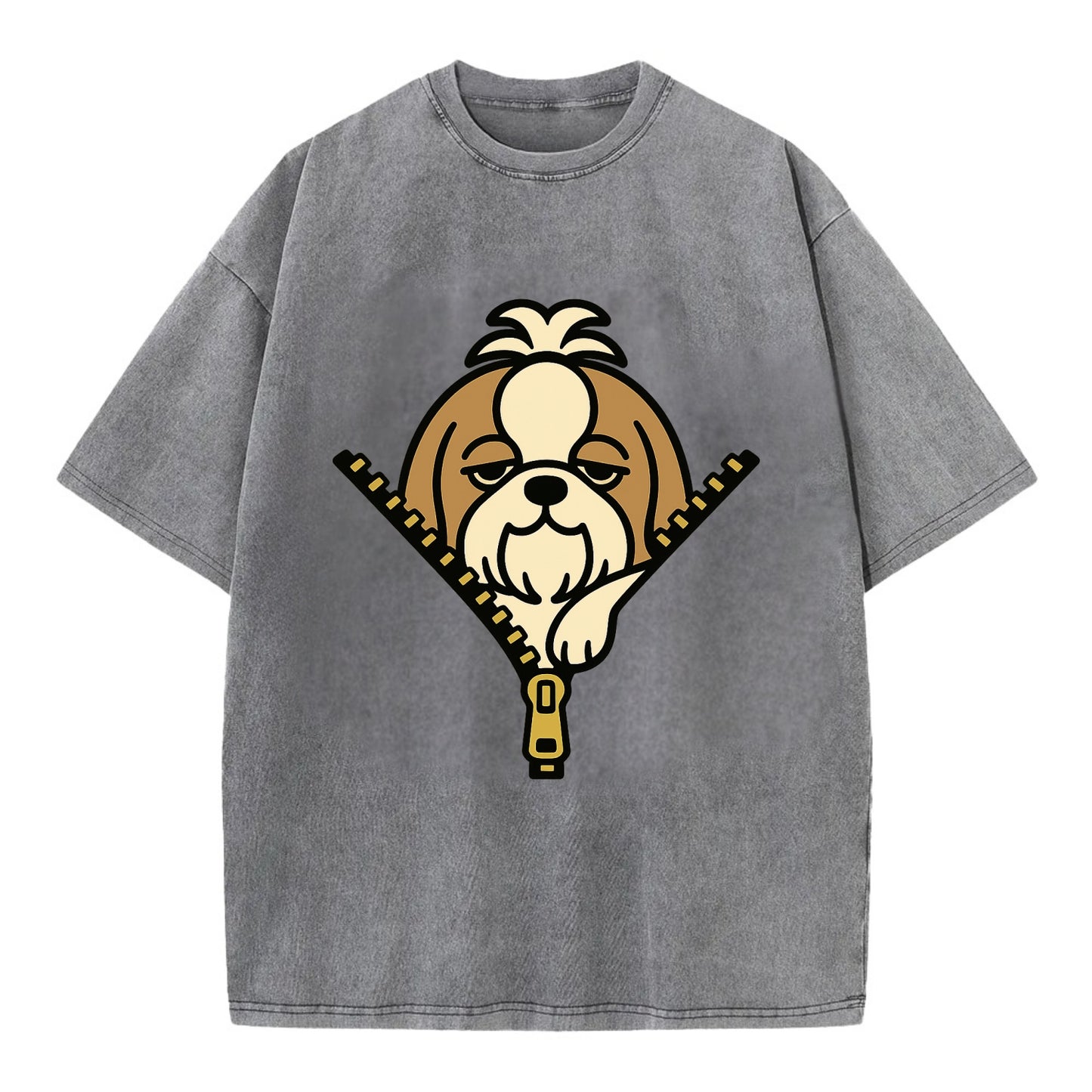 Shih Tzu - Vintage T-shirt - Grey
