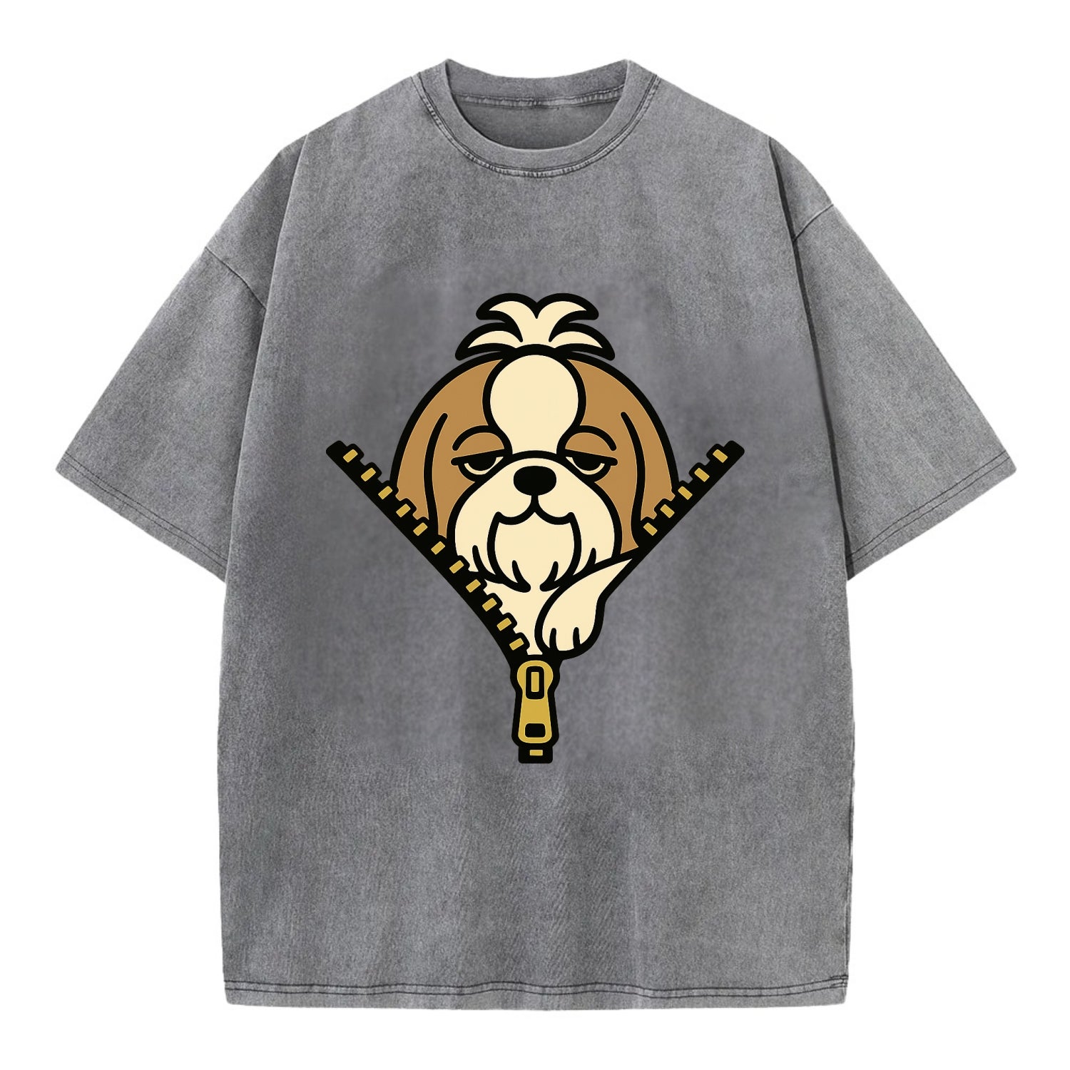 Shih Tzu - Vintage T-shirt - Grey