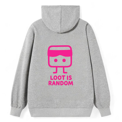 LOOT IS RANDOM | Dice wearing blindfold - Classic Pullover Hoodie - Grey