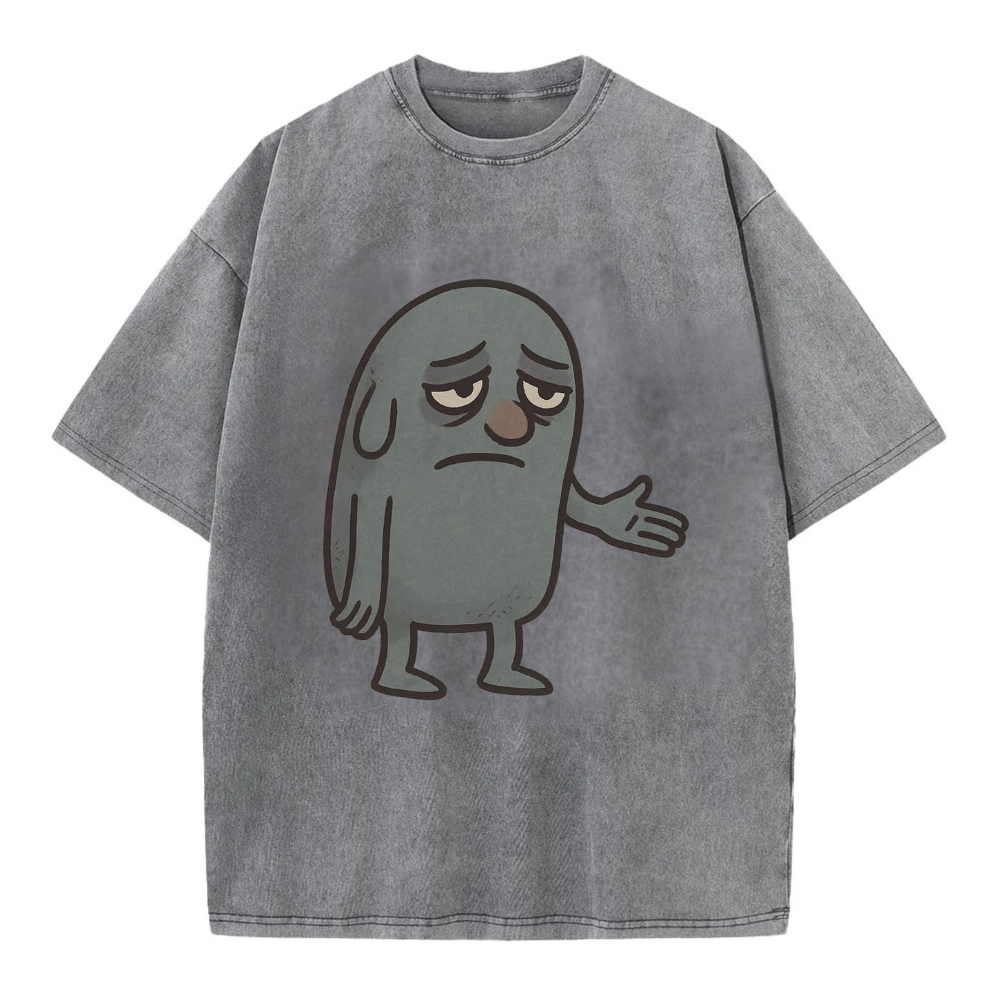 FOLLOWERS ARE GHOSTS | Transparent crowd following nobody - Vintage T-shirt - Grey