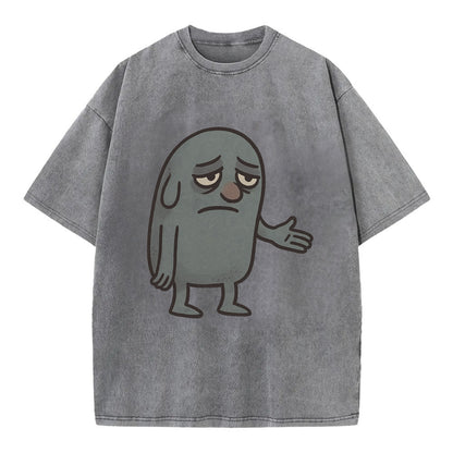FOLLOWERS ARE GHOSTS | Transparent crowd following nobody - Vintage T-shirt - Grey