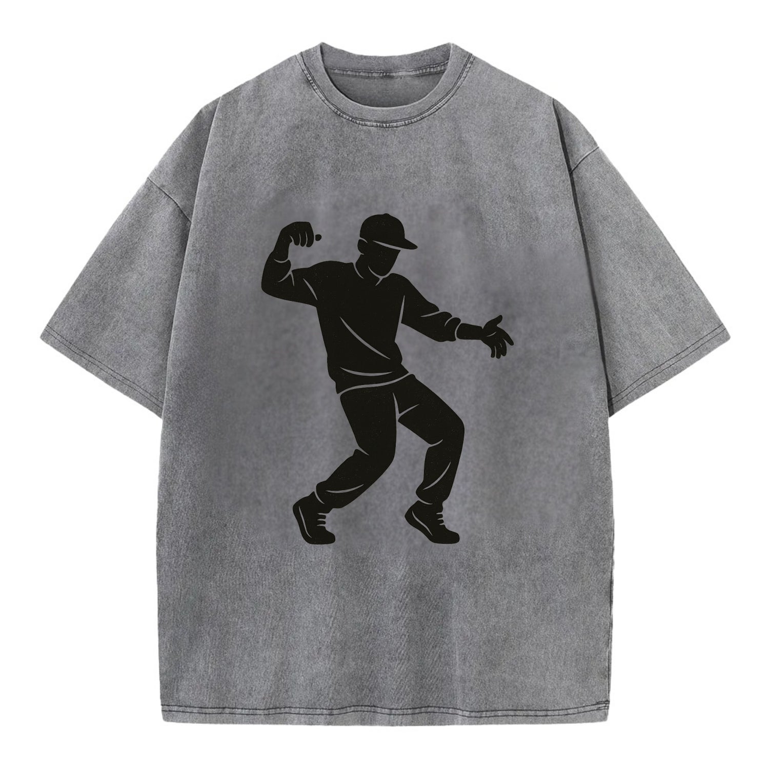 Hip-hop dancer popping and locking - Vintage T-shirt - Grey