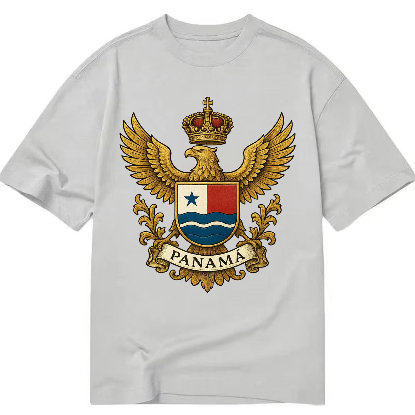 Panama Heritage Badge  - Classic T-shirt - Grey