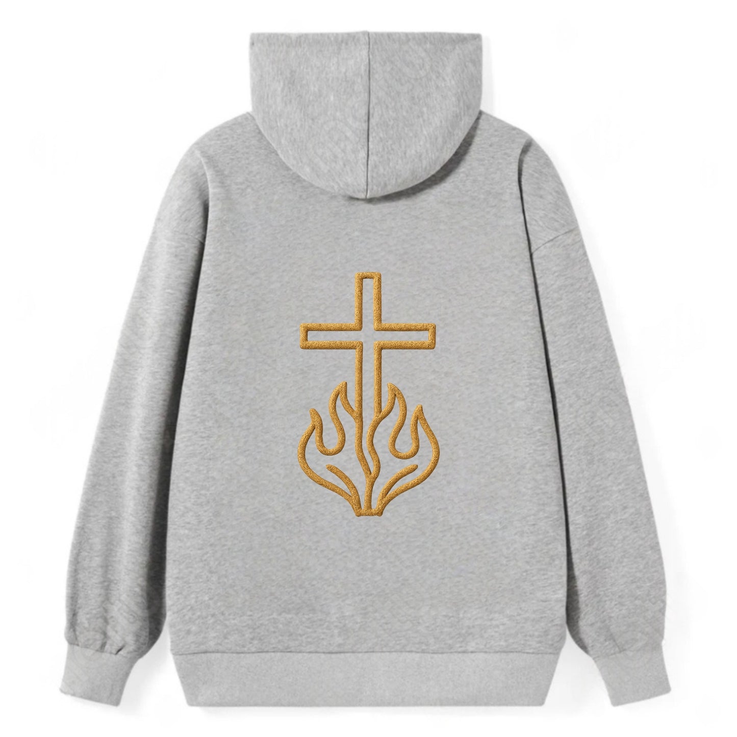 Burning Bush Cross  - Classic Pullover Hoodie - Grey