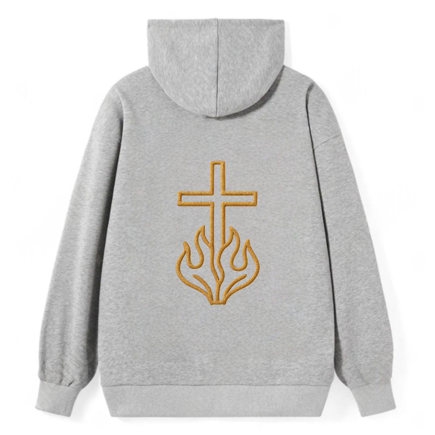 Burning Bush Cross  - Classic Pullover Hoodie - Grey