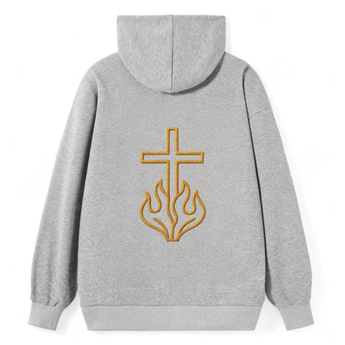 Burning Bush Cross  - Classic Pullover Hoodie