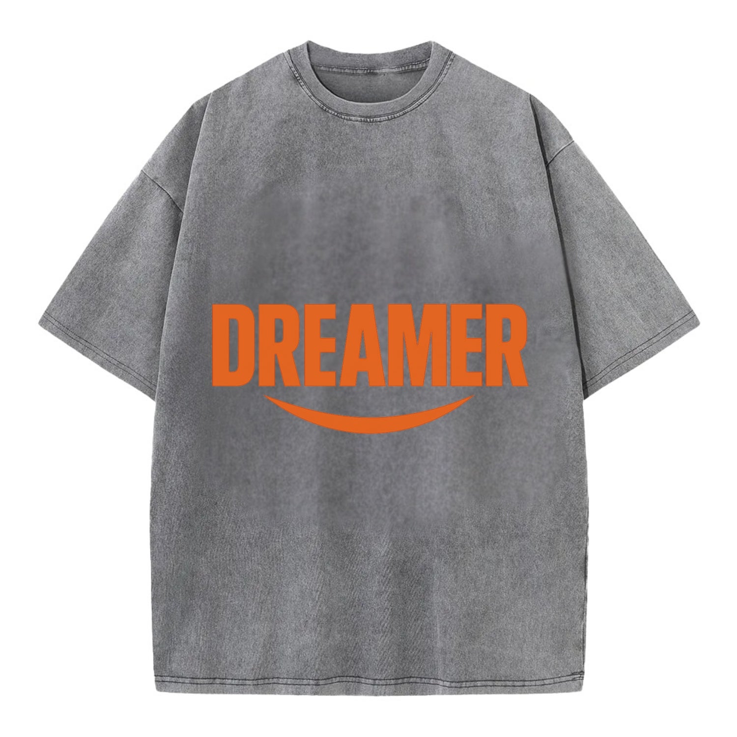 Bold typography design - "DREAMER" - imagination, seeing possibilities - Vintage T-shirt - Grey