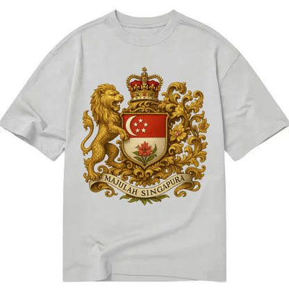 Singapore Merlion Emblem  - Classic T-shirt - Grey