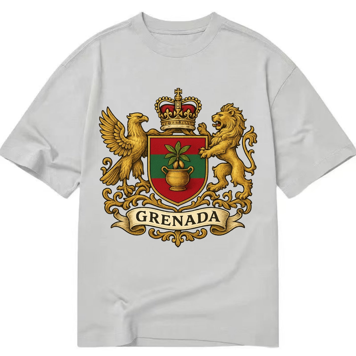 Grenada Heritage Badge  - Classic T-shirt - Grey