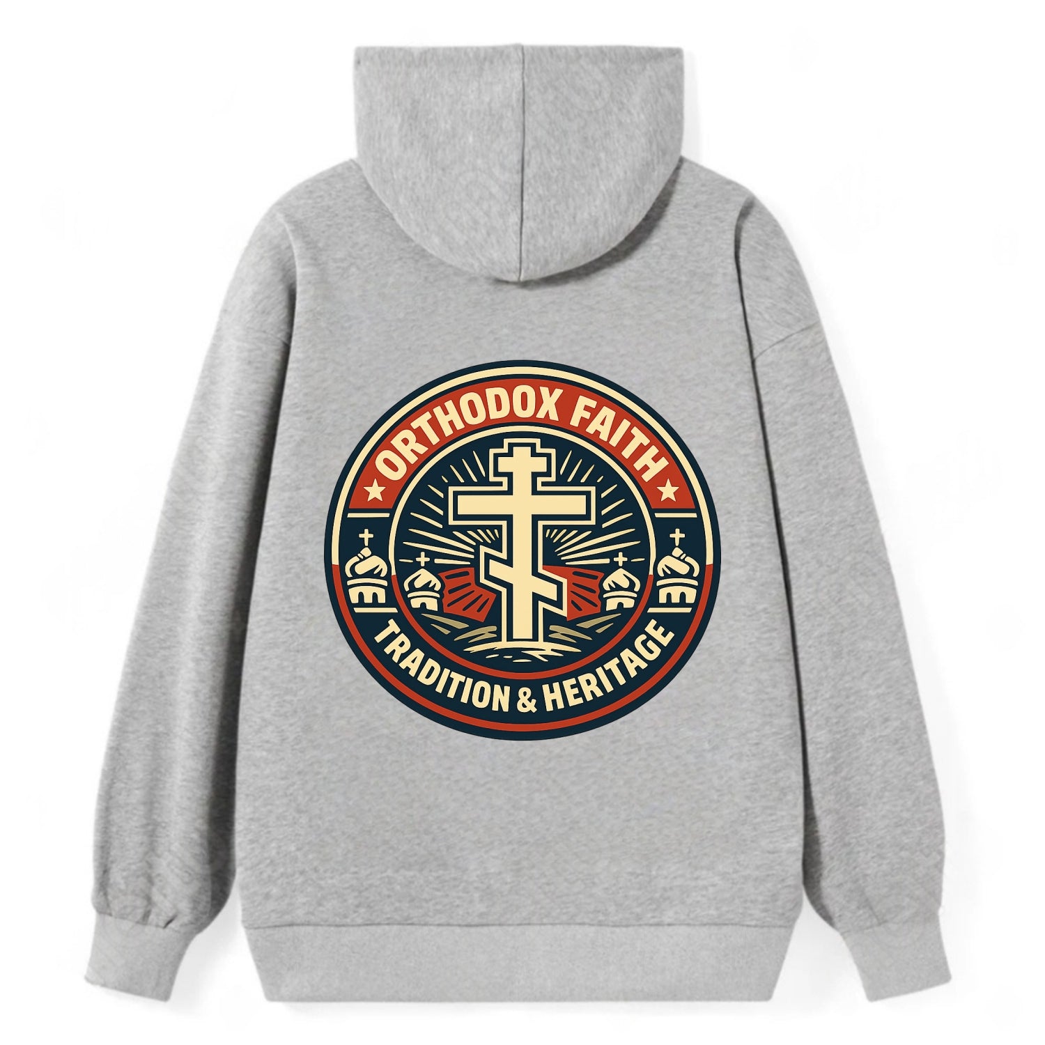 Faithful Heritage Emblem - Classic Pullover Hoodie - Grey