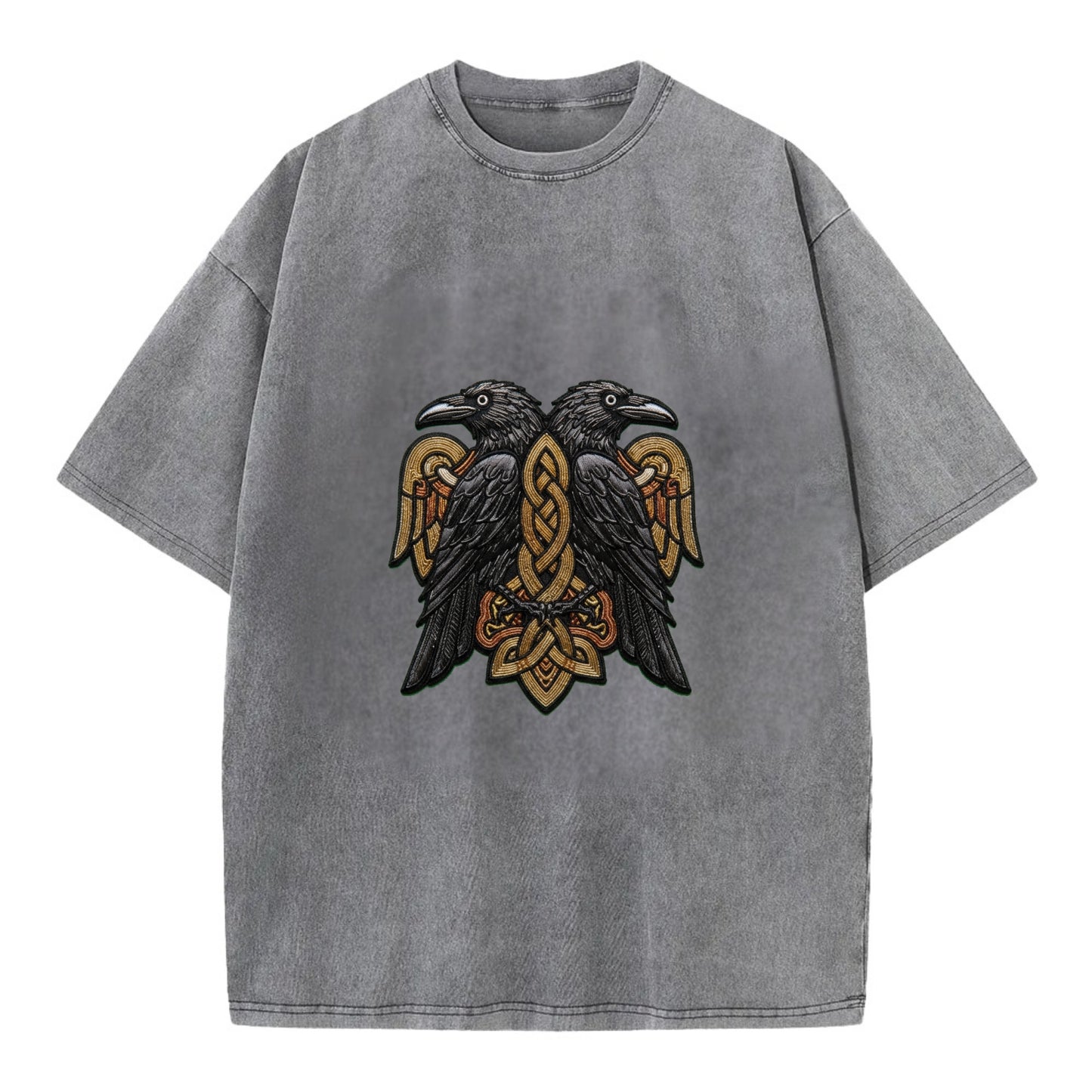 Odin's Ravens - Vintage T-shirt - Grey