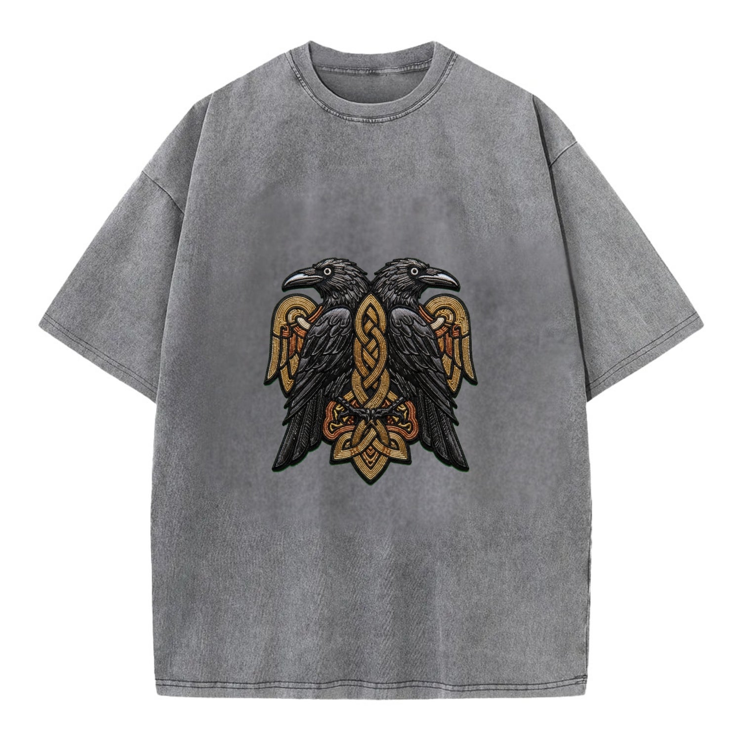 Odin's Ravens - Vintage T-shirt - Grey