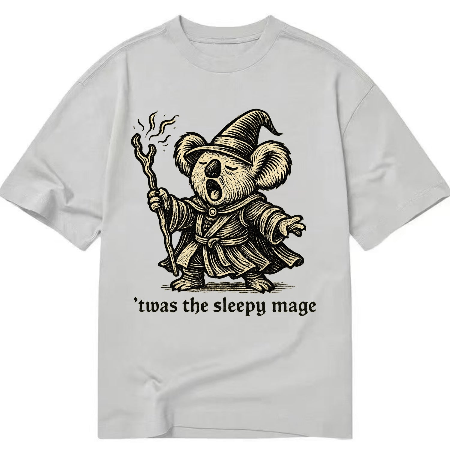 Koala Sleepy Mage  - Classic T-shirt - Grey