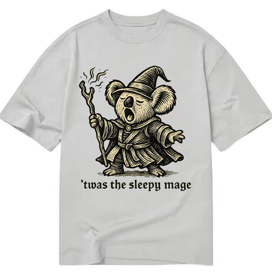 Koala Sleepy Mage  - Classic T-shirt - Grey