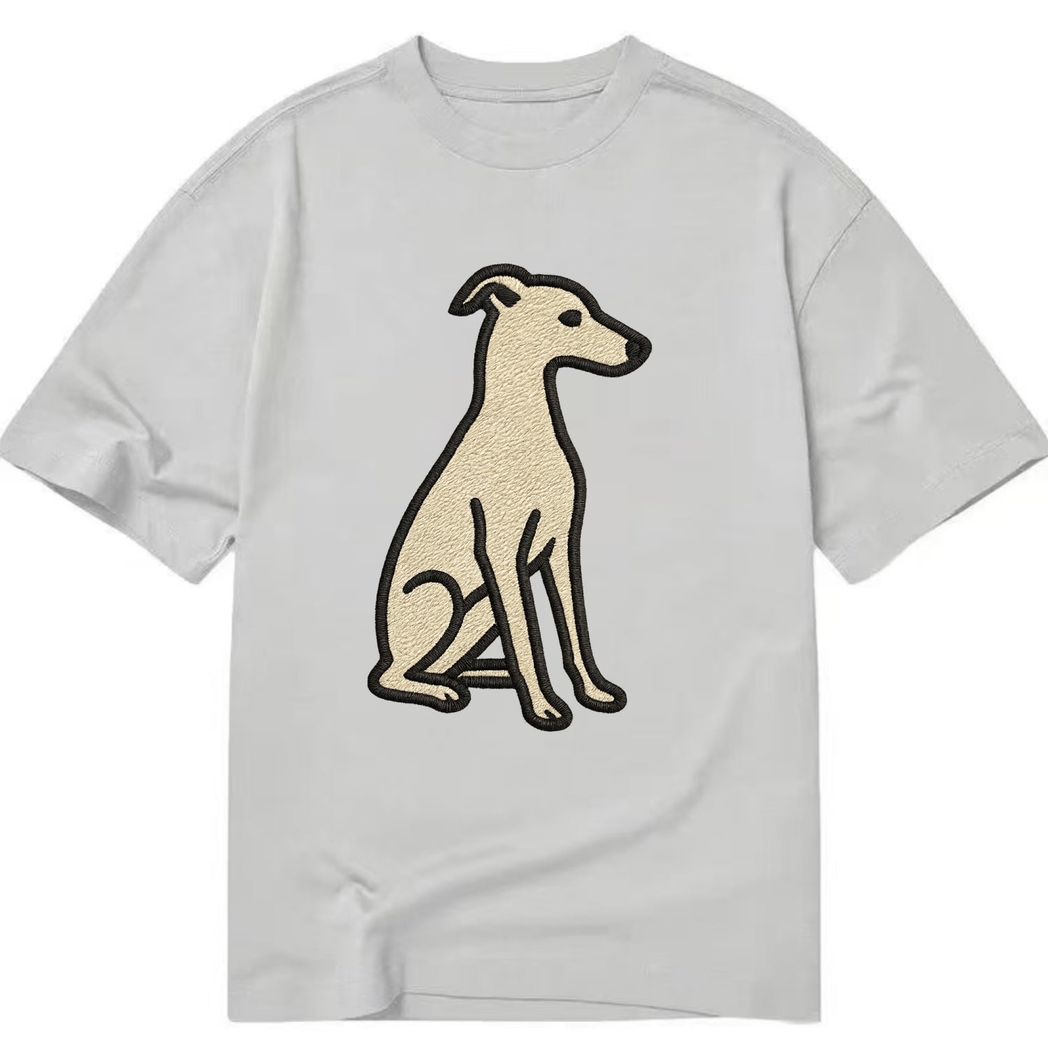 Italian Greyhound - Gray sitting pose - Classic T-shirt - Grey