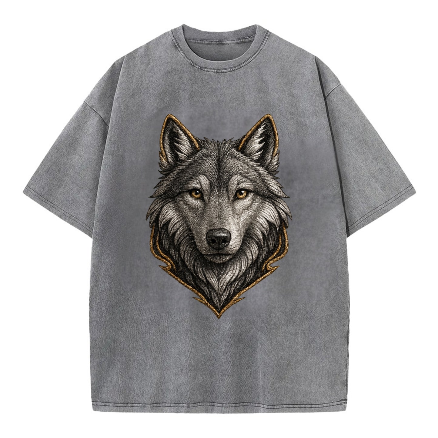Wolf Totem  - Vintage T-shirt - Grey