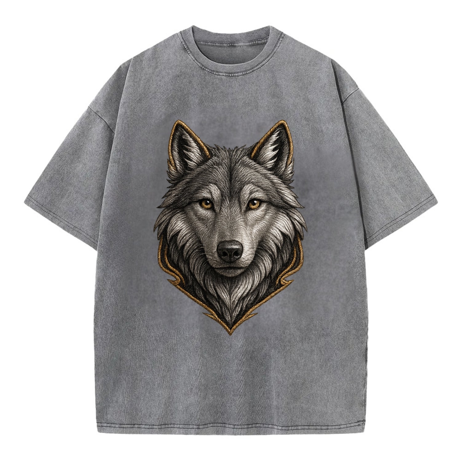 Wolf Totem  - Vintage T-shirt - Grey