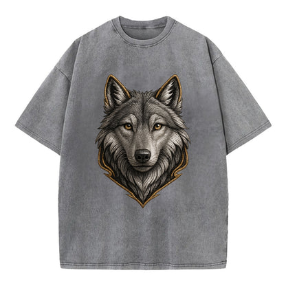 Wolf Totem  - Vintage T-shirt - Grey