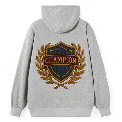Champion Shield  - Classic Pullover Hoodie - Grey