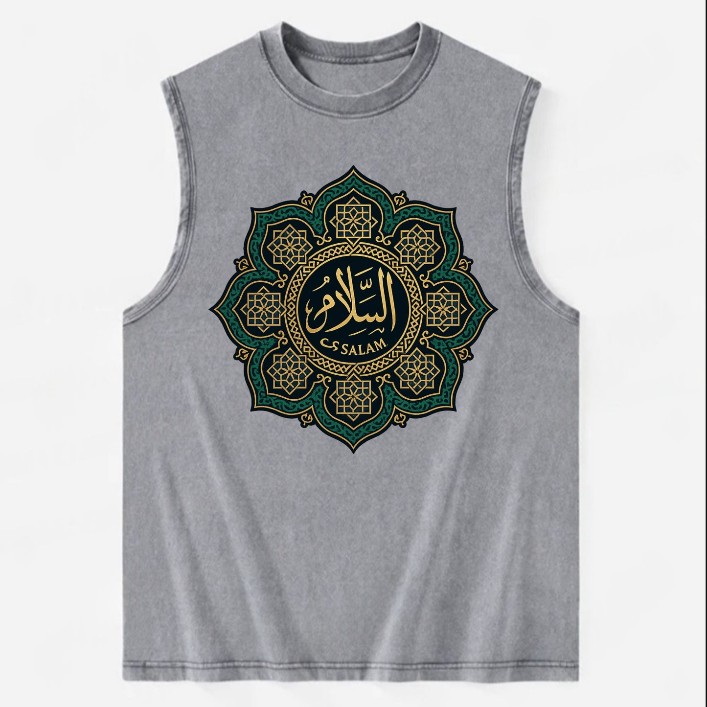 As-Salam Mandala - Vintage Washed Tank - Grey