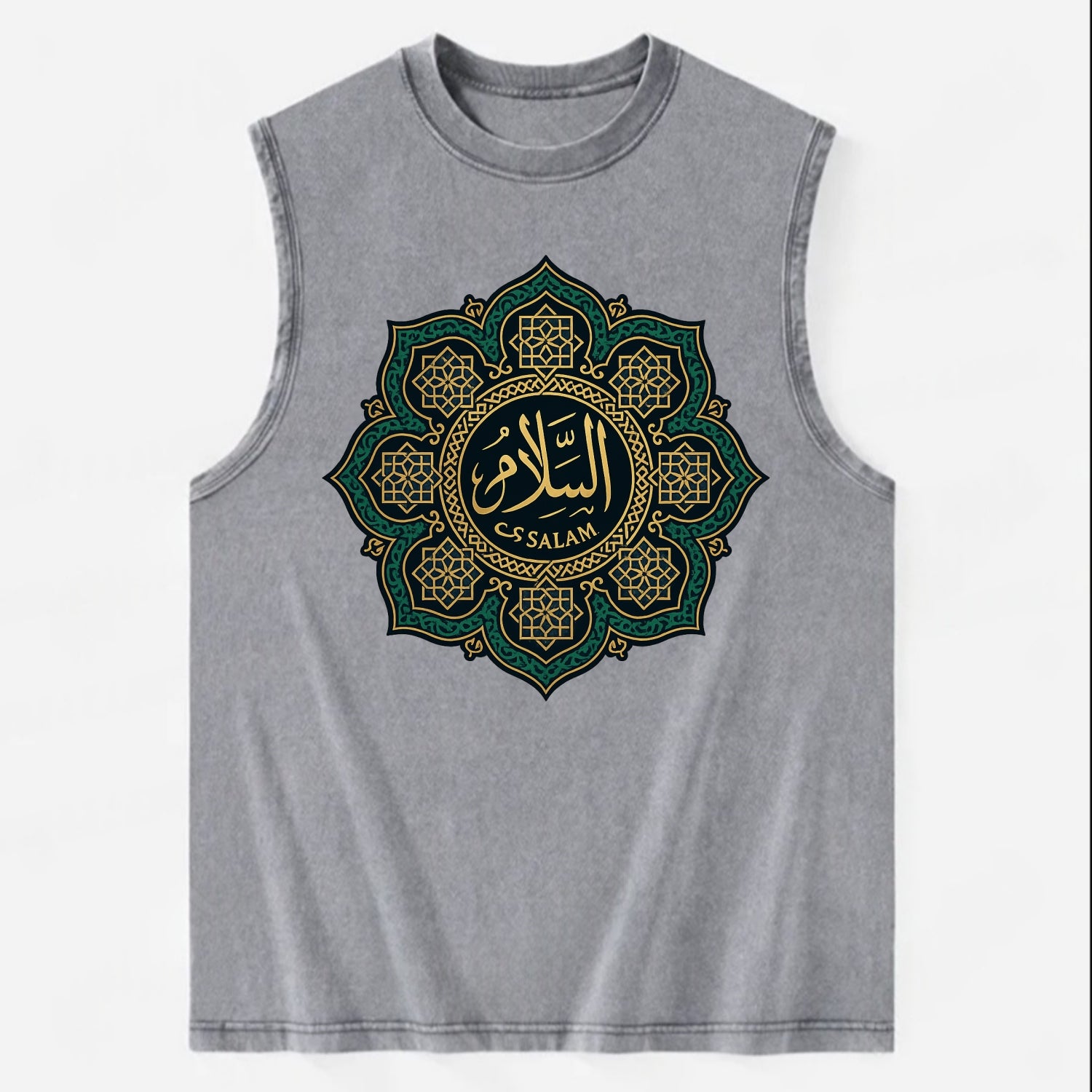 As-Salam Mandala - Vintage Washed Tank - Grey