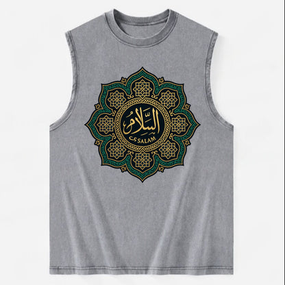 As-Salam Mandala - Vintage Washed Tank - Grey