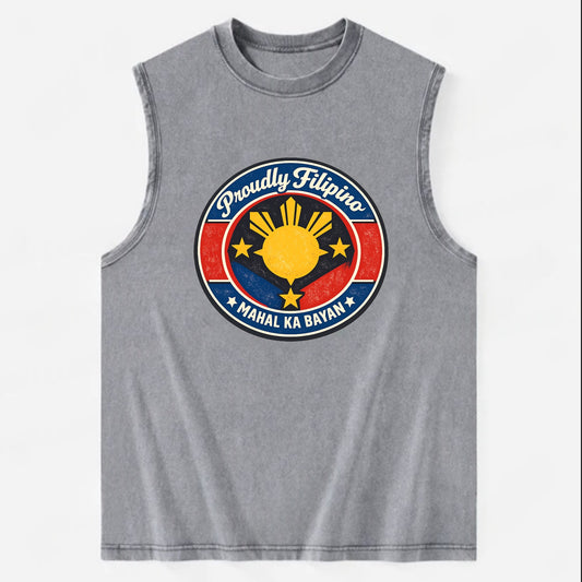 Radiant Philippine Heritage - Vintage Washed Tank - Grey