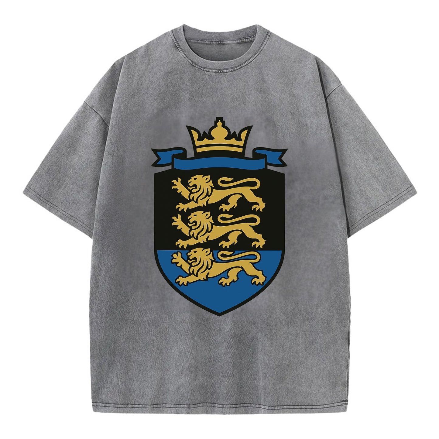 Estonia Royal Logo  - Vintage T-shirt - Grey