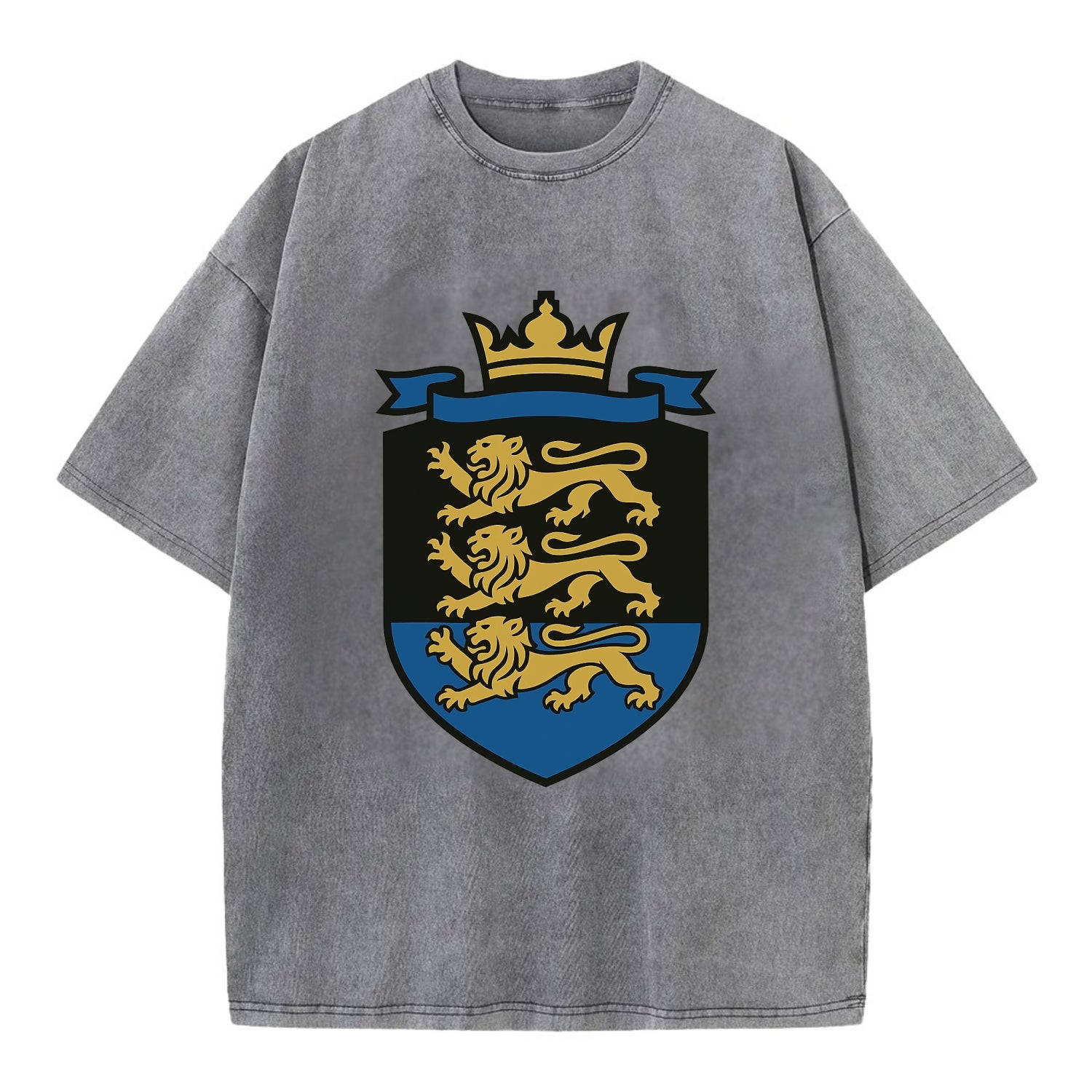 Estonia Royal Logo  - Vintage T-shirt - Grey