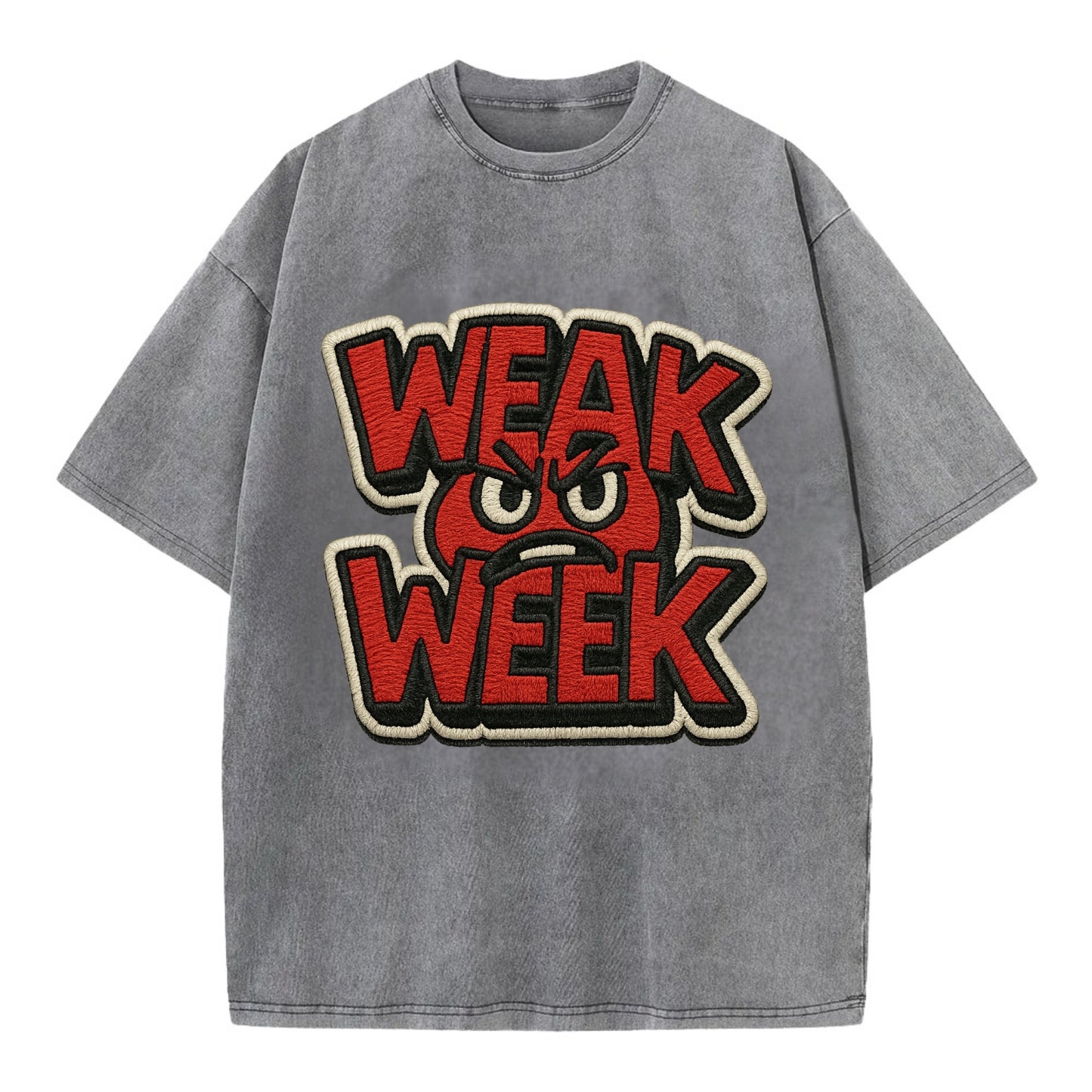 WEAK;WEEK WARRIOR Monday Blue Cap - Vintage T-shirt - Grey