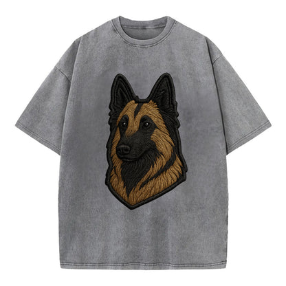 Belgian Tervuren - Trendy shepherd desig - Vintage T-shirt - Grey