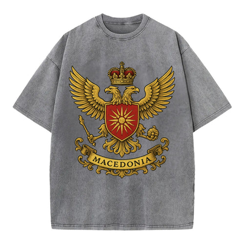 Macedonia Heritage Badge  - Vintage T-shirt