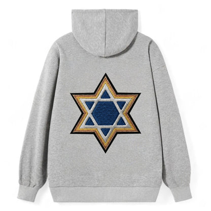 Star of David - Classic Pullover Hoodie - Grey