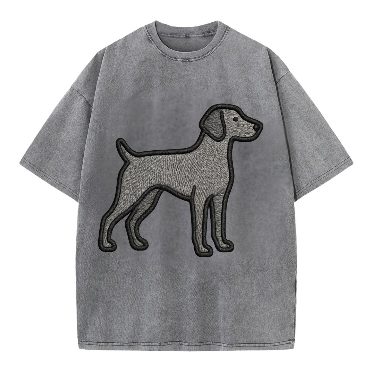 Weimaraner - Trendy gray ghost design wi - Vintage T-shirt - Grey